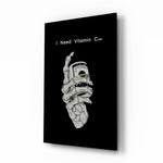 Vitamin Cash Skeleton Hand Money Glass Wall Art
