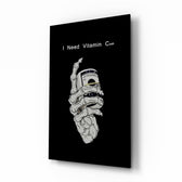 Vitamin Cash Skeleton Hand Money Glass Wall Art