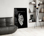 Vitamin Cash Skeleton Hand Money Glass Wall Art