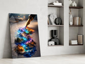 Fountain Pen Ink Fantasy World Glass Wall Art