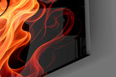 Boss Blackletter Fire and Smoke Glass Wall Art