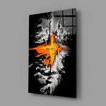 Do It Orange Lava Rift Motivation Glass Wall Art