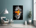 Do It Orange Lava Rift Motivation Glass Wall Art
