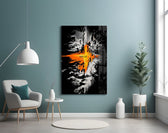Do It Orange Lava Rift Motivation Glass Wall Art