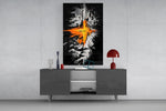 Do It Orange Lava Rift Motivation Glass Wall Art