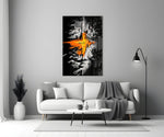 Do It Orange Lava Rift Motivation Glass Wall Art