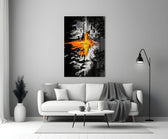 Do It Orange Lava Rift Motivation Glass Wall Art
