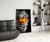 Do It Orange Lava Rift Motivation Glass Wall Art