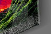 Neon Valley Moonlit Rainbow Sunset Glass Wall Art