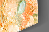 Peach Blossom Dreamer Portrait Glass Wall Art