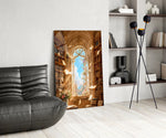 Floating Pages Sunlit Library Glass Wall Art