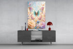Iridescent Gold Filigree Butterfly Glass Wall Art