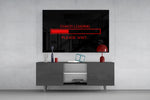 Chaos Loading Red Progress Bar Glass Wall Art