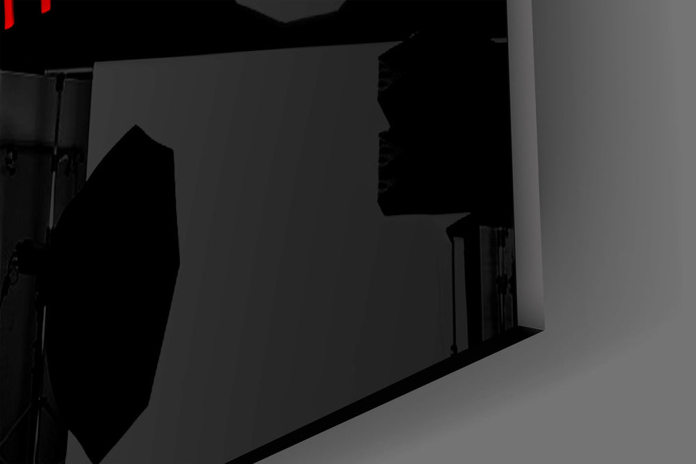 Chaos Loading Red Progress Bar Glass Wall Art