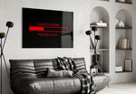 Chaos Loading Red Progress Bar Glass Wall Art