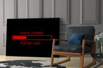 Chaos Loading Red Progress Bar Glass Wall Art