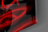 They See You Red Scrawl Eyes Glass Wall Art