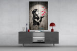 Stencil Girl Red Paper Cranes Glass Wall Art