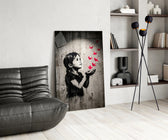 Stencil Girl Red Paper Cranes Glass Wall Art