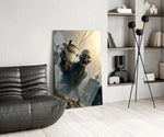 Coffee Cup Zombie in Misty Graveyard Glass Wall Art