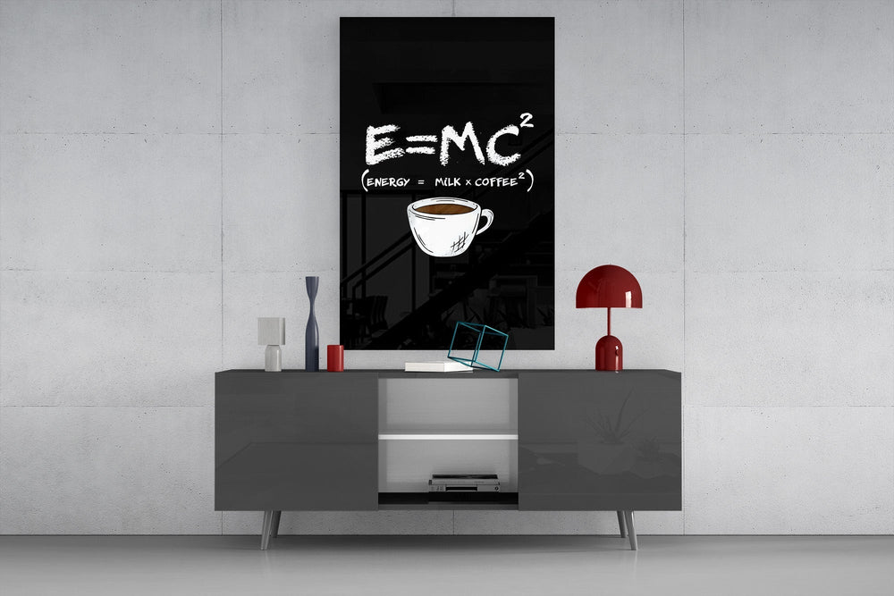 Coffee Formula Humor Glass Wall Art