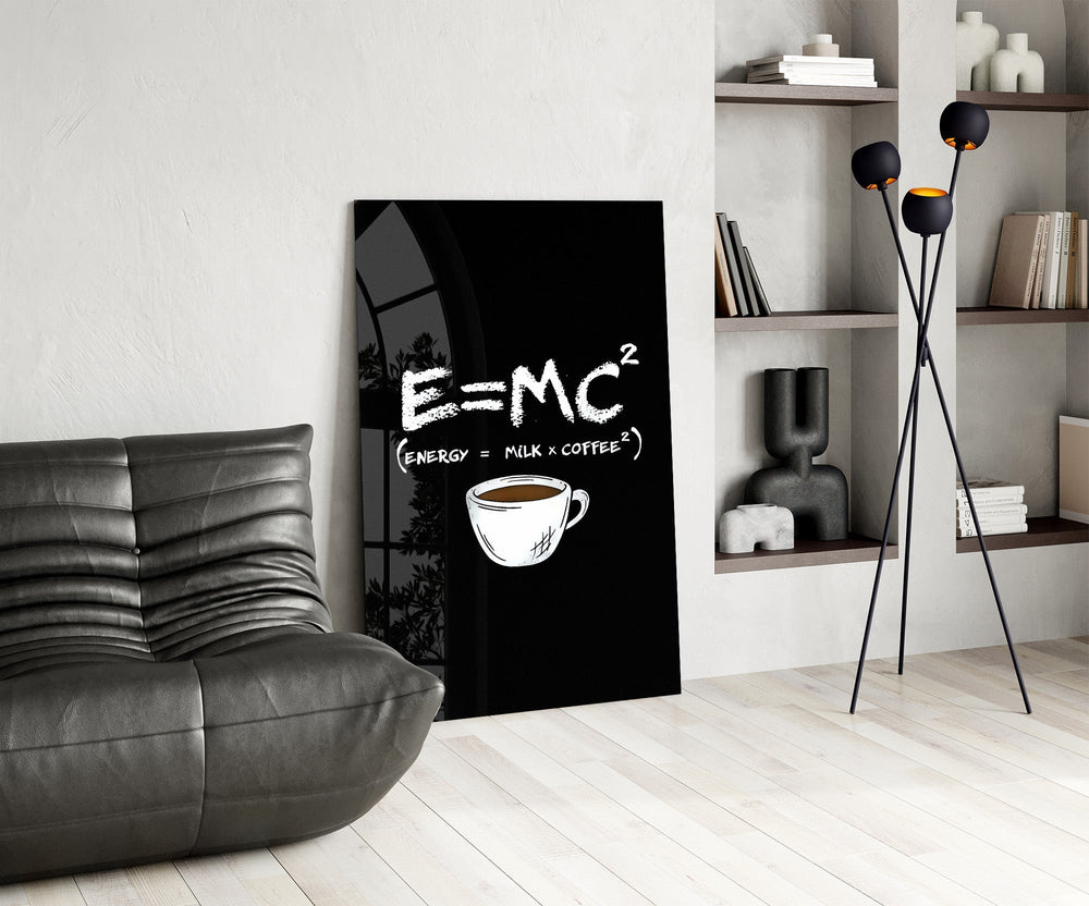Coffee Formula Humor Glass Wall Art
