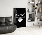 Coffee Formula Humor Glass Wall Art
