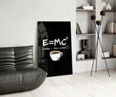 Coffee Formula Humor Glass Wall Art