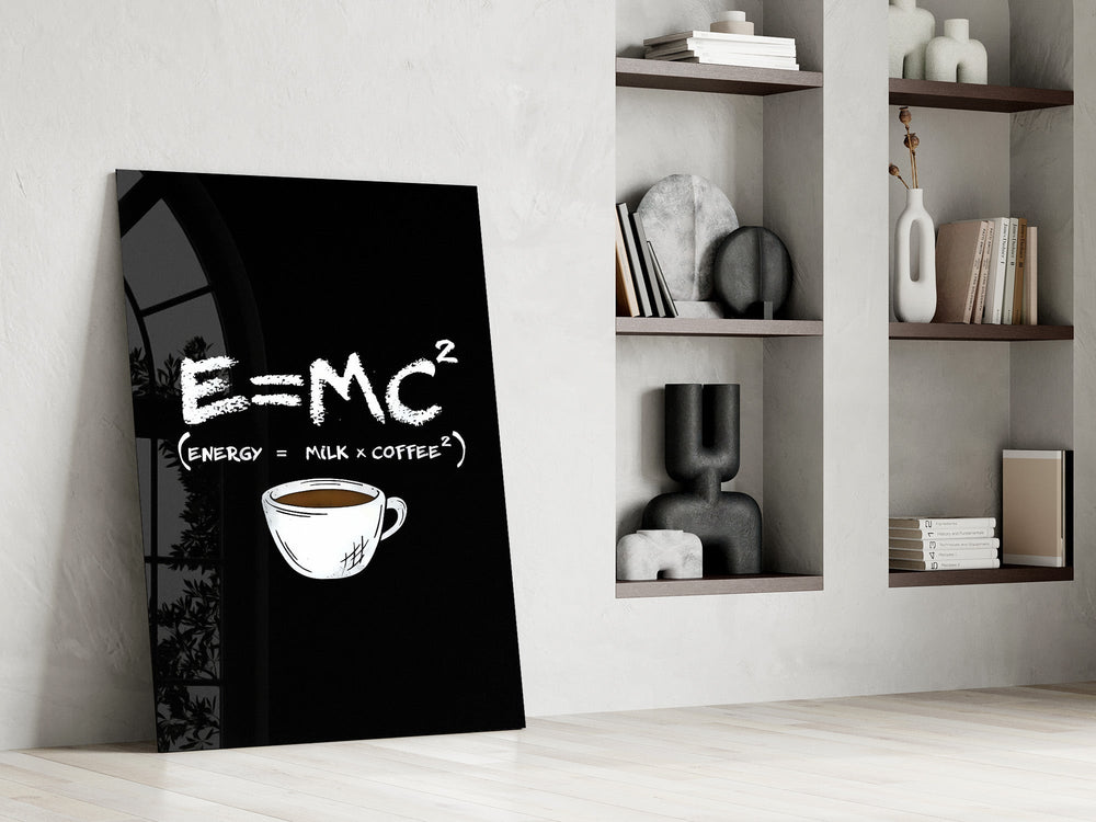 Coffee Formula Humor Glass Wall Art