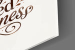 Latte Heart Coffee Cup Typography Glass Wall Art