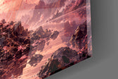 Pink Cherry Blossom Tree Sunset Glass Wall Art