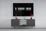 I Don't Care Barcode Glass Wall Art
