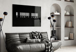 I Don't Care Barcode Glass Wall Art