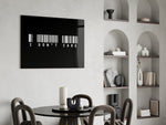 I Don't Care Barcode Glass Wall Art