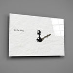Be the King Chess Pawn Shadow Glass Wall Art