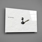Be the King Chess Pawn Shadow Glass Wall Art