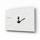 Be the King Chess Pawn Shadow Glass Wall Art