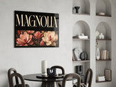 Magnolia Rose and Ivory Floral Glass Wall Art