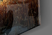 Astronaut and Ringed Planet Cornfield Glass Wall Art