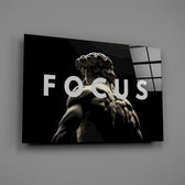 Focus Classical Statue Monochrome Glass Wall Art