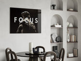 Focus Classical Statue Monochrome Glass Wall Art