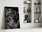 Vintage Blonde Bombshell Portrait Glass Wall Art