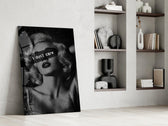Vintage Blonde Bombshell Portrait Glass Wall Art