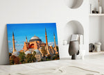 Terracotta Domed Basilica Blue Sky Glass Wall Art