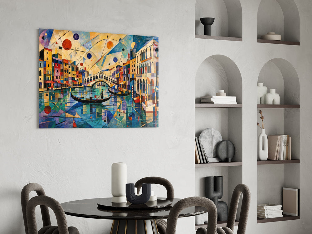 Venice Grand Canal Kandinsky Style Glass Wall Art