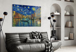 Venice Grand Canal Van Gogh Style Glass Wall Art