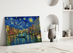 Venice Grand Canal Van Gogh Style Glass Wall Art