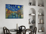 Venice Grand Canal Van Gogh Style Glass Wall Art