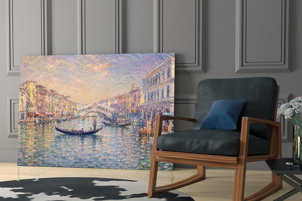 Venice Grand Canal Monet Style Glass Wall Art