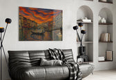 Venice Grand Canal Munch Style Glass Wall Art